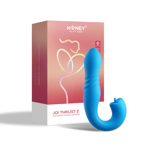 Joi Thrust 2 App Controlled Blue G-Spot Thrusting Vibrator Vibrators