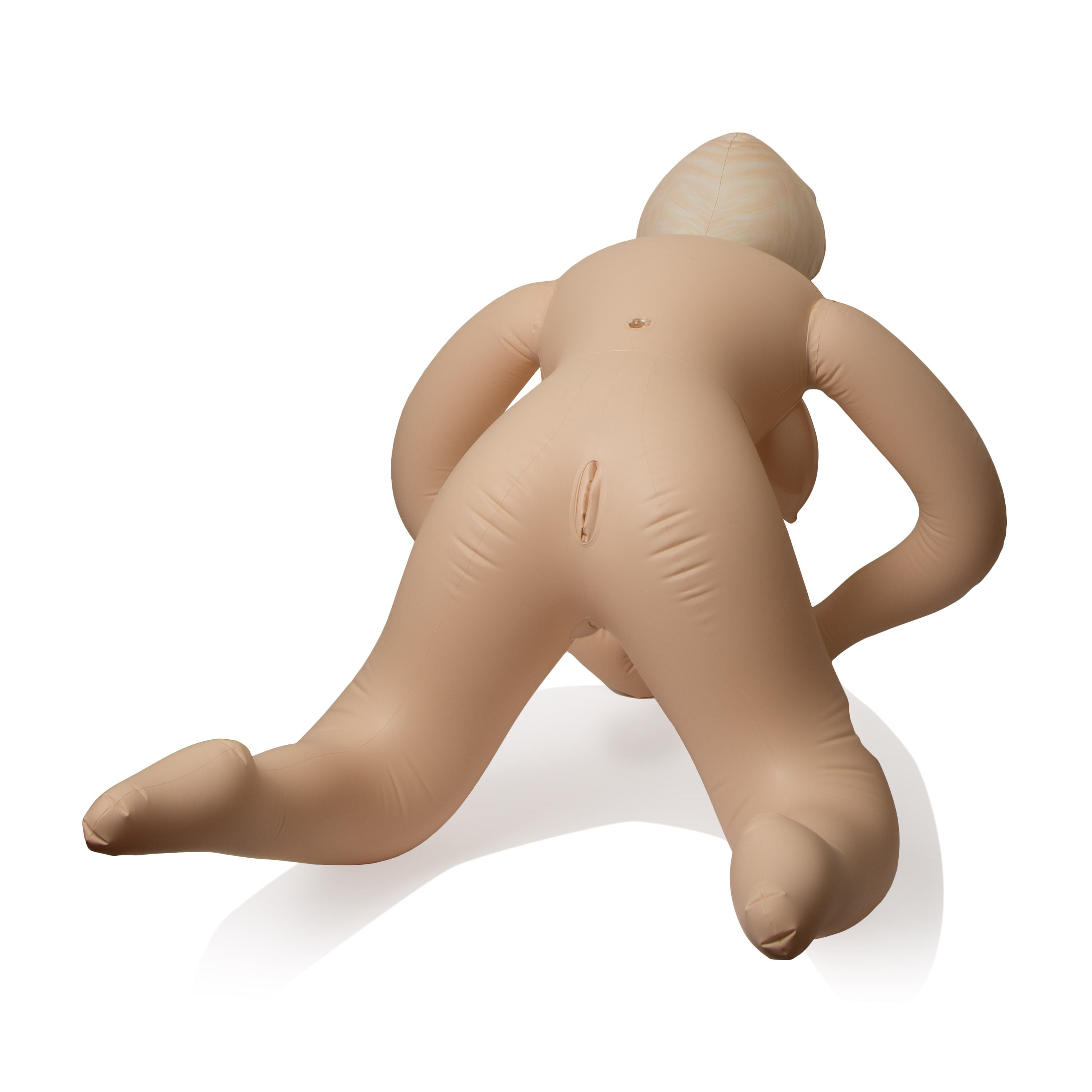 Vivid Raw Reverse Cowgirl Sitting Love Doll with 3 Holes Beige Love Dolls