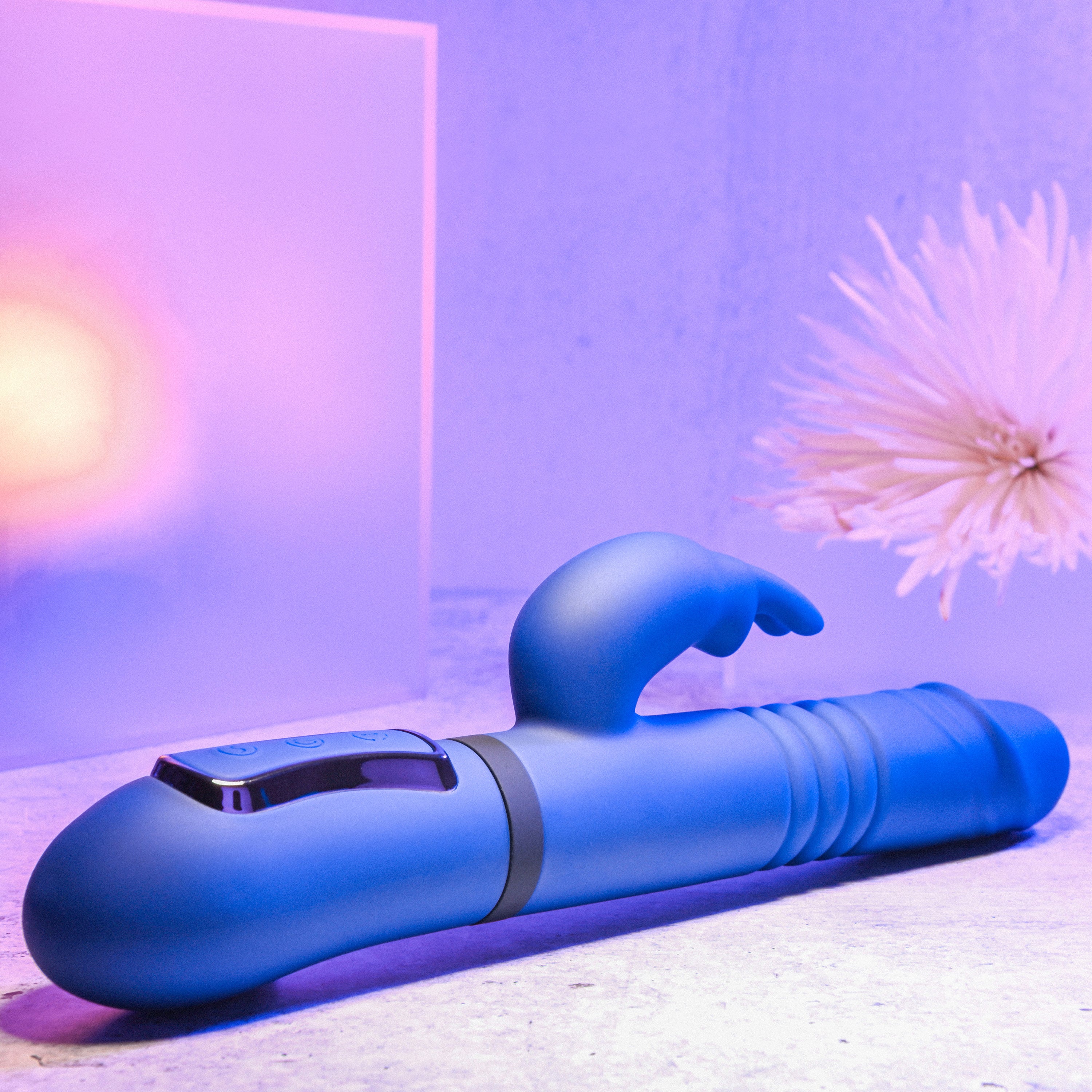 All in One Rechargeable Rabbit Vibrator with Powerful Thrusts VIBRATORS-RABBIT