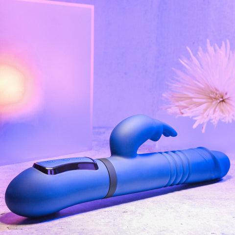 All in One Rechargeable Rabbit Vibrator with Powerful Thrusts VIBRATORS-RABBIT