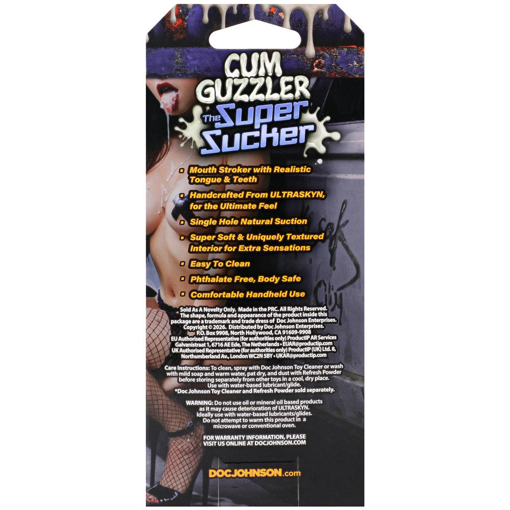 Doc Johnson Cum Guzzler Ultraskyn Mouth Stroker – Realistic Oral Masturbator > Sex Toys For Men > Masturbators > Manual