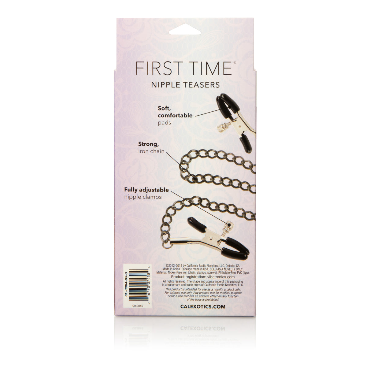 First Time Fetish Adjustable Nipple Clamps with Soft Pads > Sex Toys > Nipple Clamps