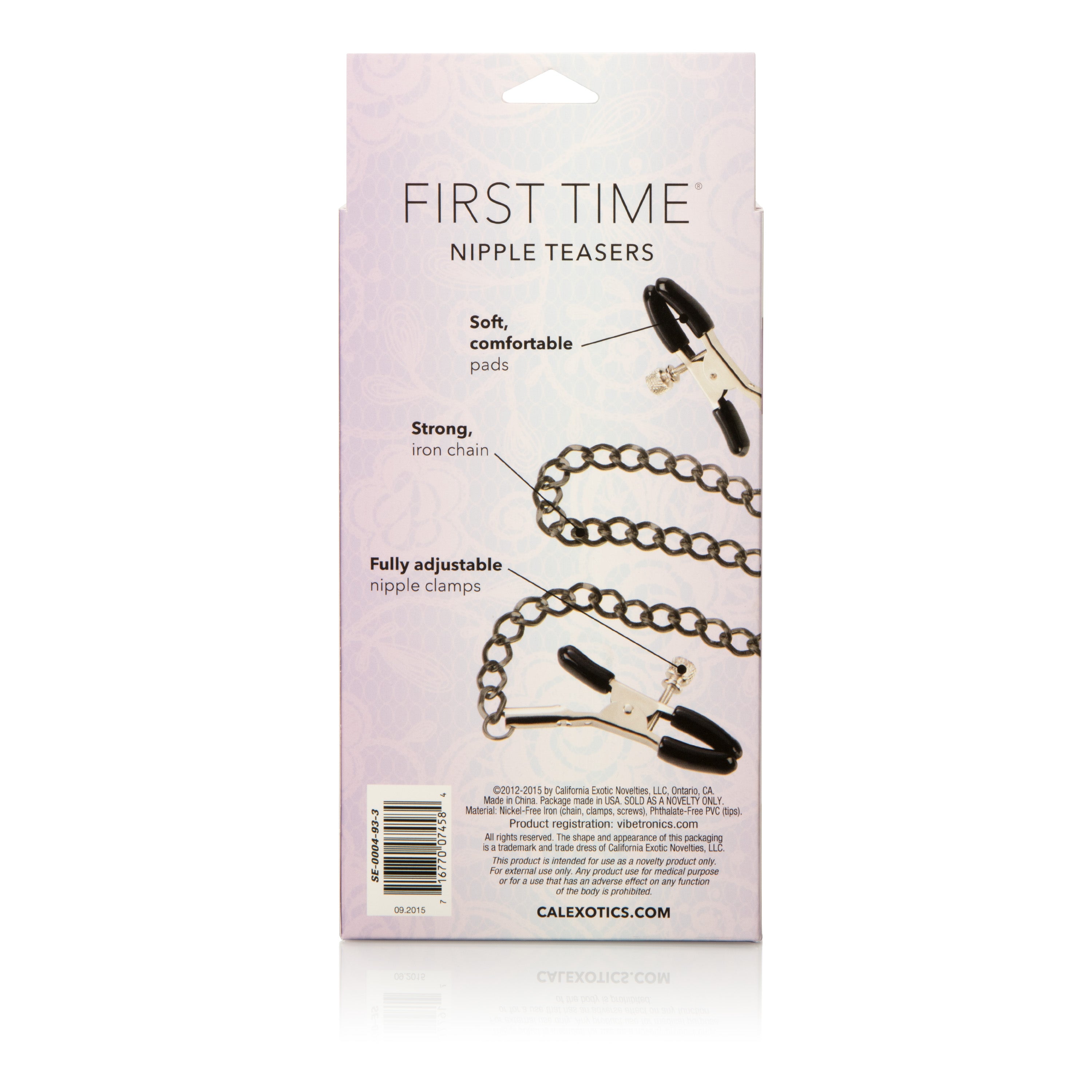 First Time Fetish Adjustable Nipple Clamps with Soft Pads
