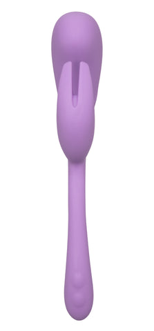 Elle Liquid Silicone Dual Flicker Vibrator in Purple with 10 Vibration Functions and USB Rechargeable VIBRATORS-RABBIT