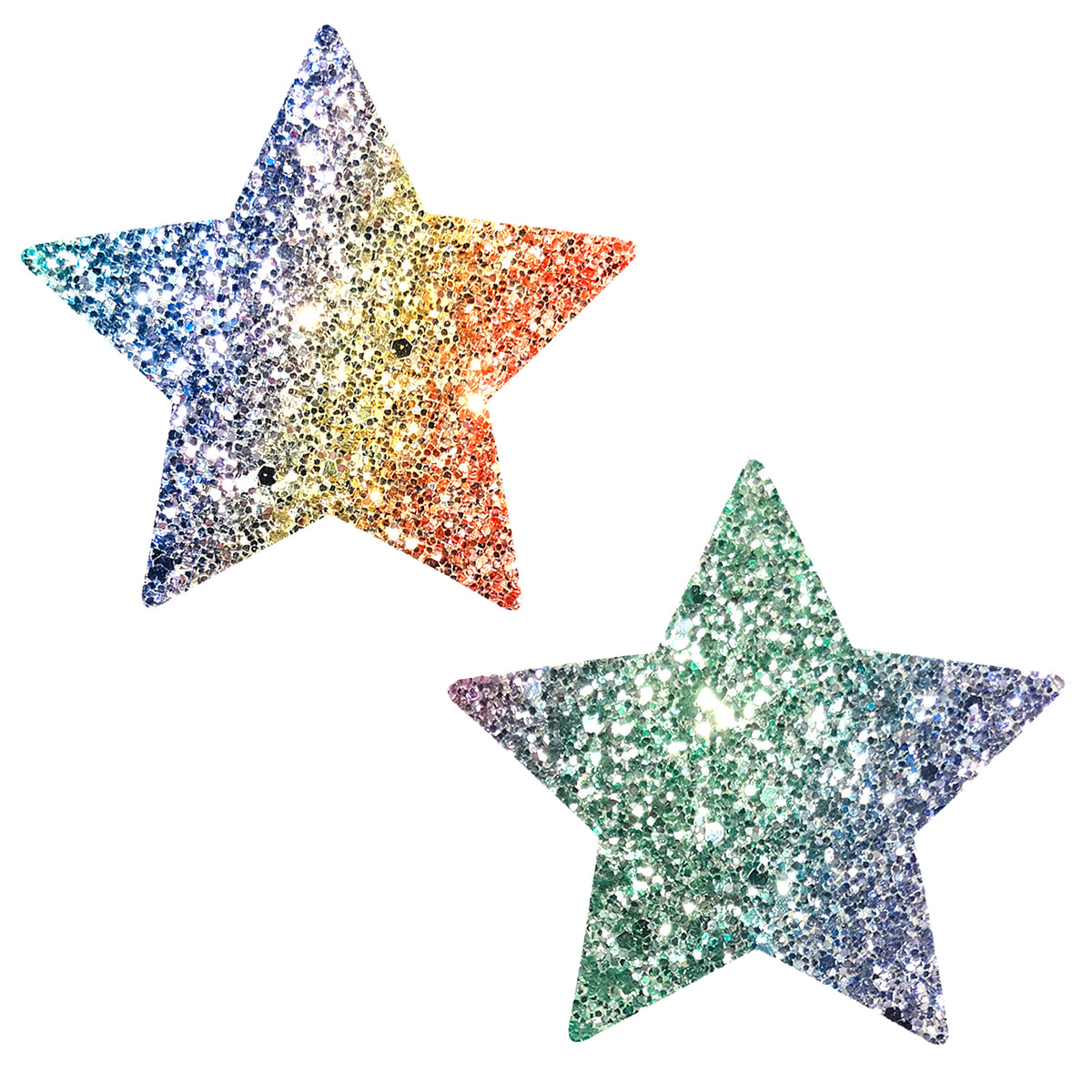 Super Sparkle Rainbow Glitter Starry Nights Nipztix Pasties Multi > Clothes > Pasties