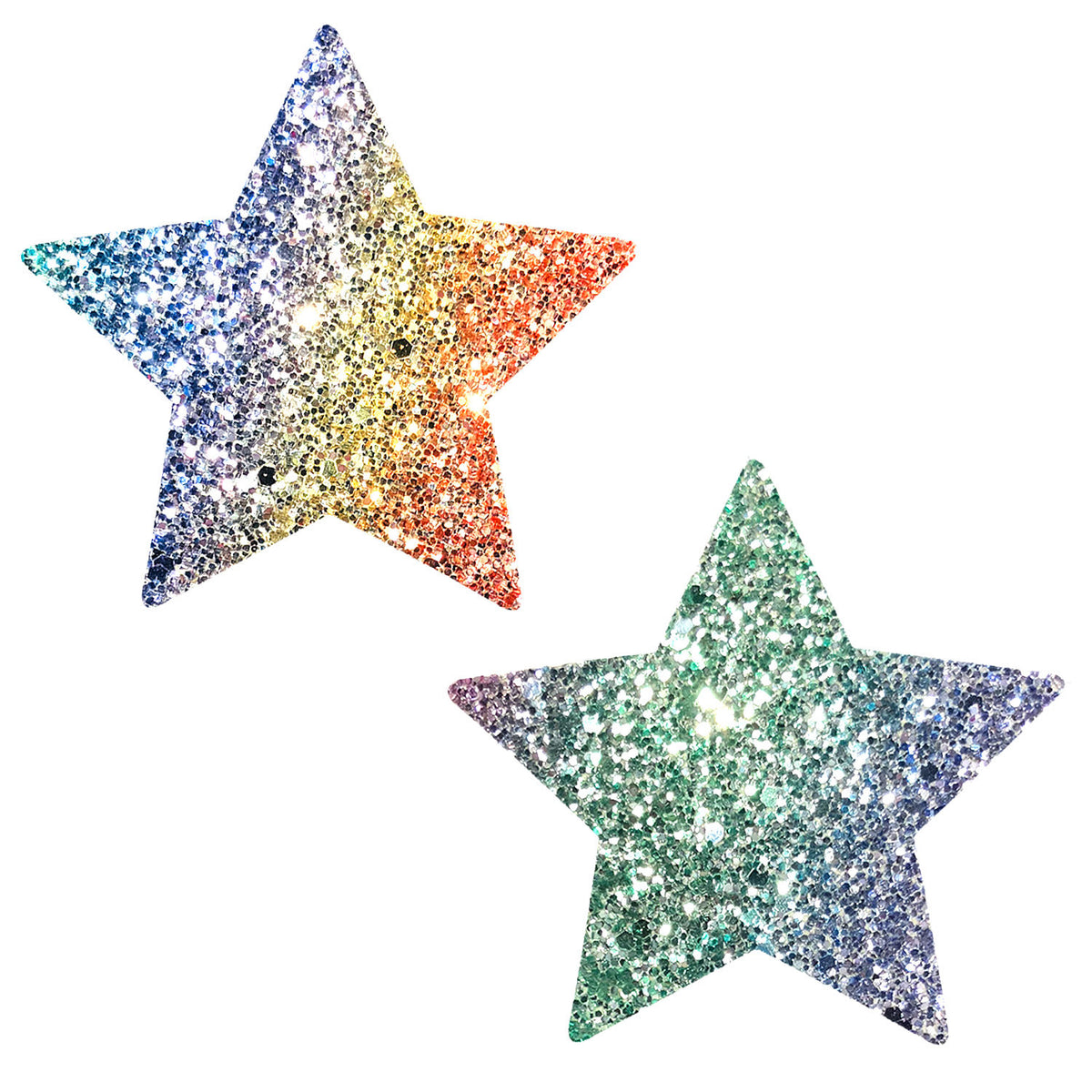 Super Sparkle Rainbow Glitter Starry Nights Nipztix Pasties Multi Pasties