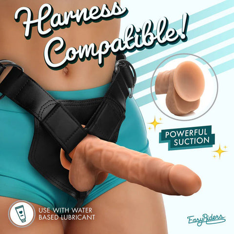 Easy Riders 7 Inch Medium Silicone Dildo with Realistic Balls Dongs Realistic