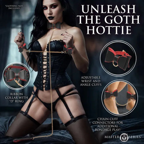 Goth Bondage Set – Vegan-Friendly Faux Leather Bondage Accessories > Bondage Gear > Bondage Kits