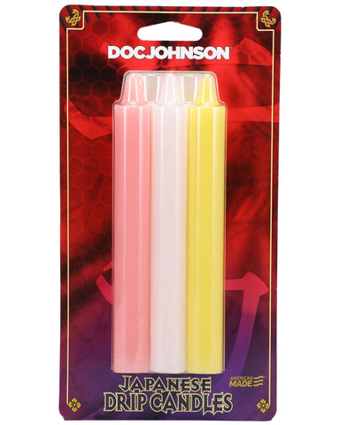 Japanese Drip Candles for Hot Wax Play 3 Pack Drip Candles