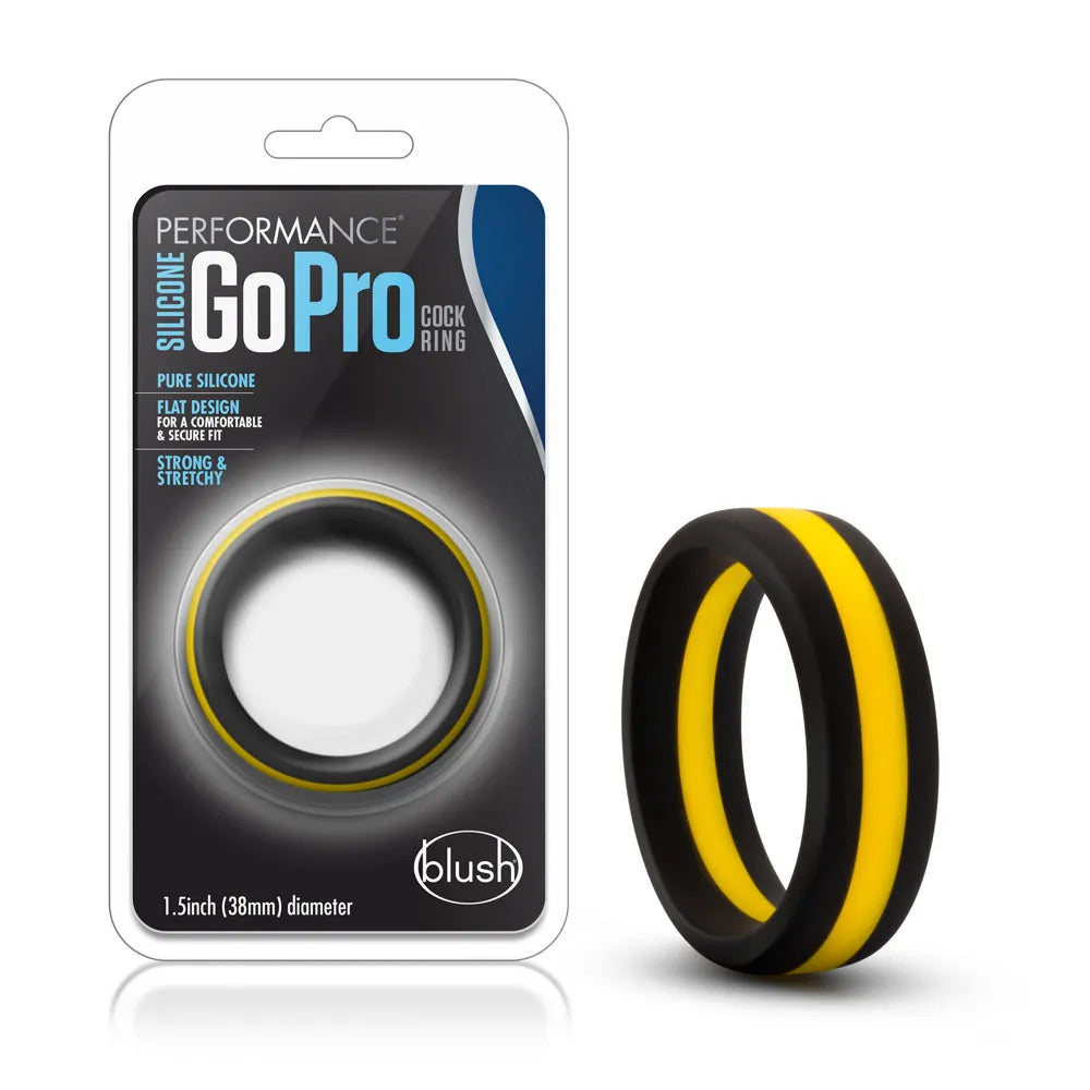 Performance Go Pro - Hypoallergenic Silicone Flat Design Cock Ring 1.5" Stretchable Multi > Cock Ring > Single