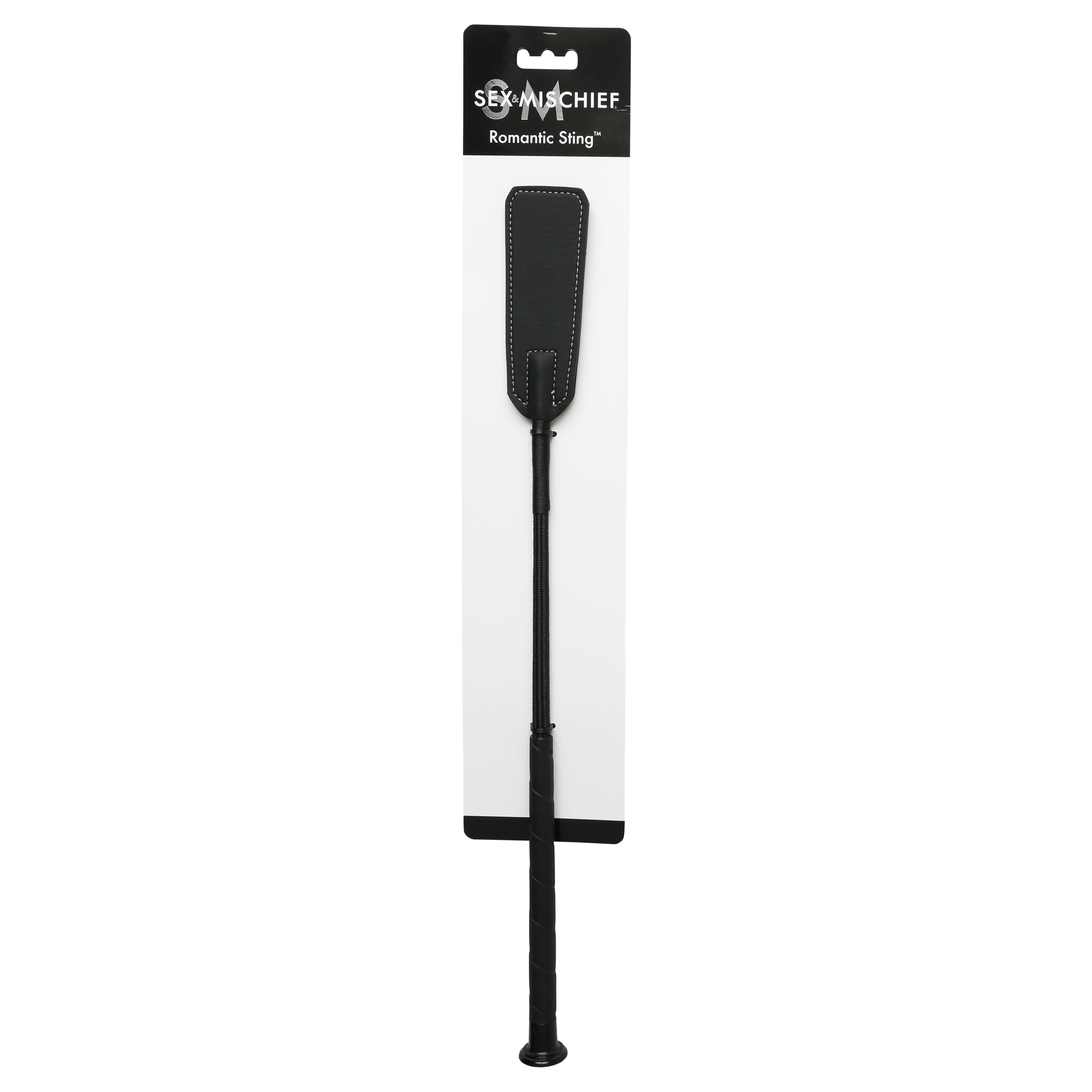 Sex and Mischief Romantic Sting Crop Black Adult Toy Accessory Whips & Paddles