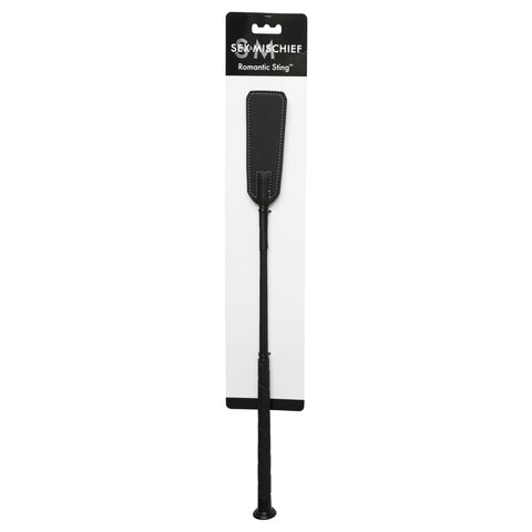 Sex and Mischief Romantic Sting Crop Black Adult Toy Accessory Whips & Paddles