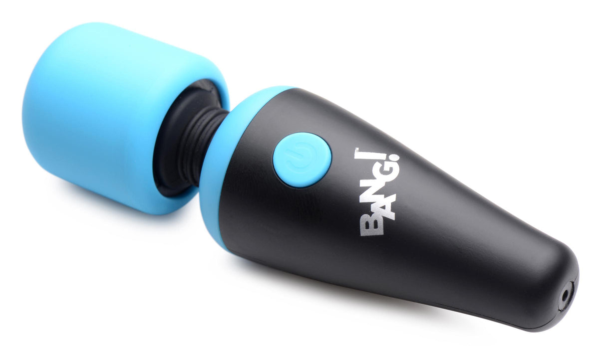 BANG! 10X Vibrating Mini Silicone Wand Blue with Flexible Neck and Rechargeable > Sex Toys > Mini Massagers