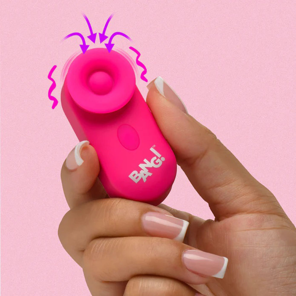 Mini Clitoral Stimulator Vibrator in Pink with Five Suction Speeds STIMULATORS
