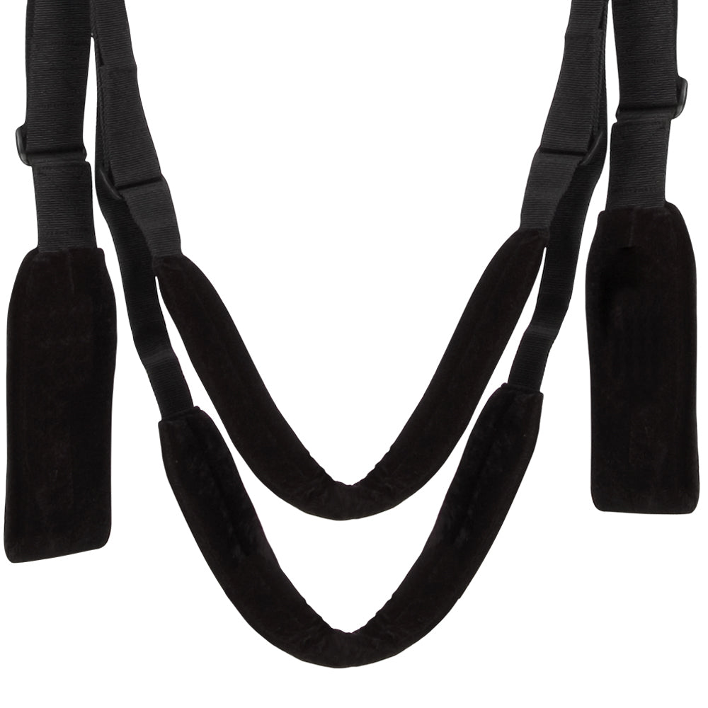 Lux Fetish Fantasy Swing Adjustable Black Bedroom Restraint for Couples SWINGS