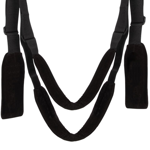 Lux Fetish Fantasy Swing Adjustable Black Bedroom Restraint for Couples SWINGS