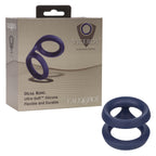 Viceroy Dual Silicone Cock Ring – Soft Stretchy Ultra-Plush Loops Male Ring Blue > Cock Ring > Sling