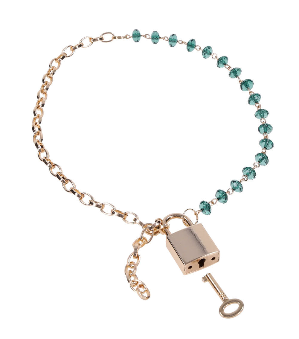 Indica Crystal Day Collar (Green) – Adjustable Jewelry Collar > Bondage Gear > Collars & Leashes