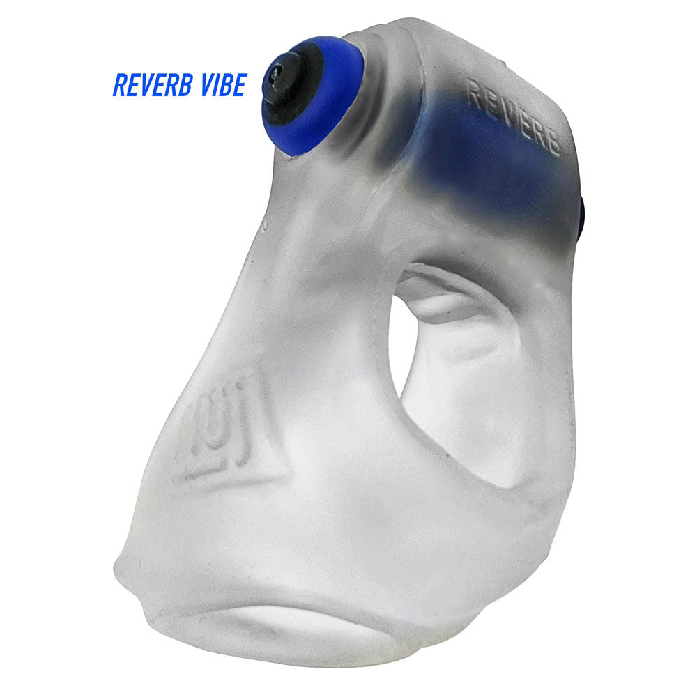 Oxballs Revsling Tar Ice Vibrating Rubber Cock and Ball Sling with Powerful Vibe Unit Clear > Cock Ring > Vibrating