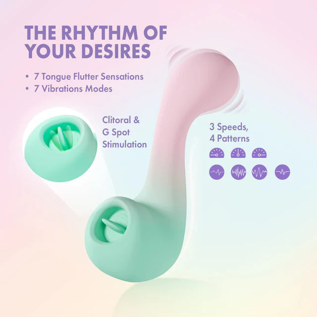 Melody Dual-Ended Vibrator – Clitoral and Tongue Stimulation Device > Sex Toys For Ladies > Clitoral Vibrators and Stimulators