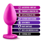 Luxe Bling Plugs Training Kit – 3 Sizes Silicone Anal Plugs with Heart Gems > Anal Range > Butt Plug Kits