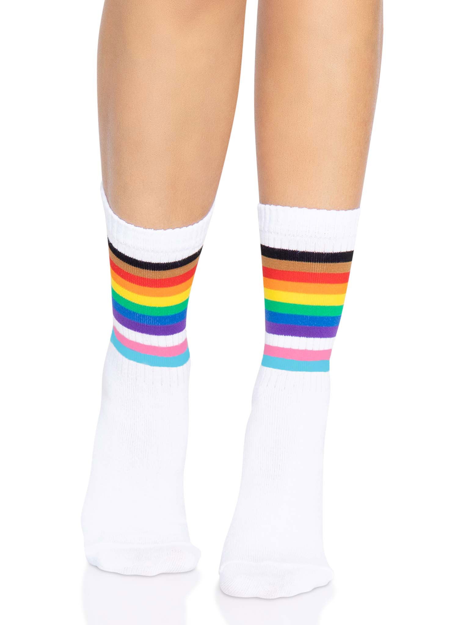 Leg Avenue Pride Rainbow Crew Socks One Size Hosiery > Clothes > Accessories