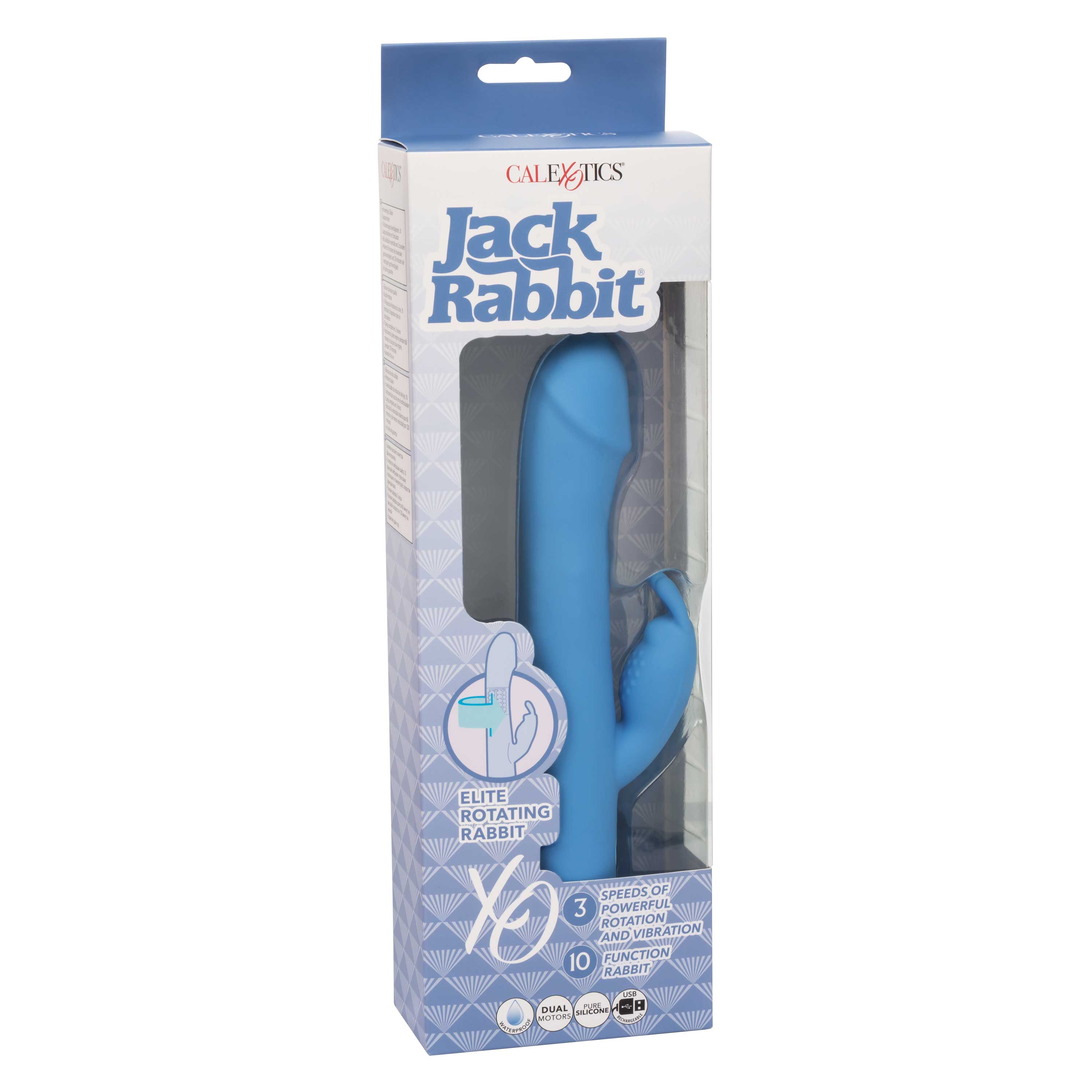 Jack Rabbit Elite Rotating Rabbit - Blue VIBRATORS-RABBIT