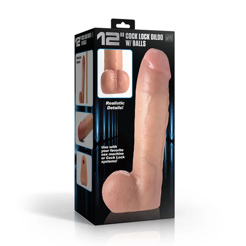 Cock Lock 12 Inch Dildo With Balls (Light) – Realistic 12 Inch Dildo Default Title > Dildos > Oversized Toys