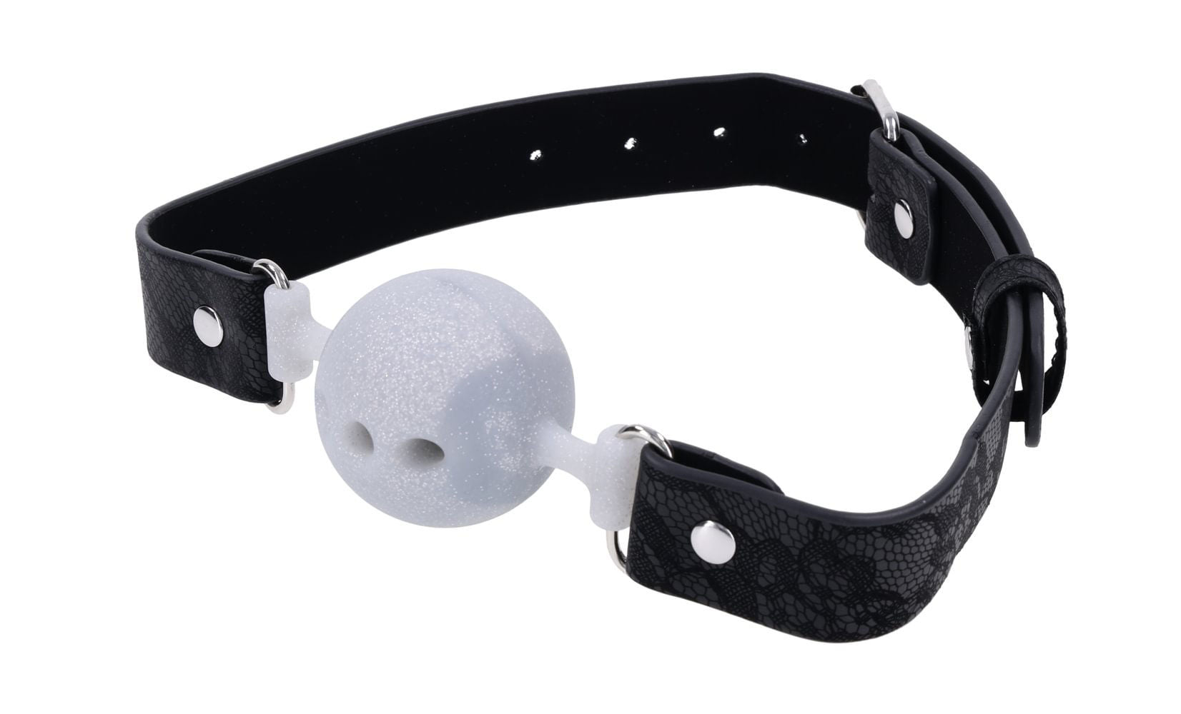 Lace Silicone Breathable Ball Gag for Comfortable Bondage Play Gags