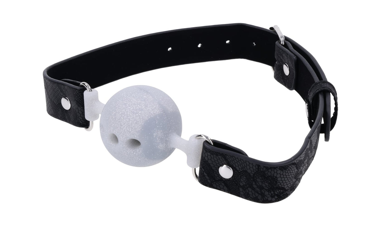 Lace Silicone Breathable Ball Gag – Soft Silicone Mouthpiece with Breathable Design Bondage Accessory > Bondage Gear > Gags and Bits