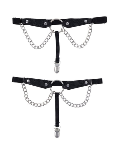 Sportsheets Chain Lace Garters Adjustable Fit Adult Accessory Lingerie & Sexy Apparel