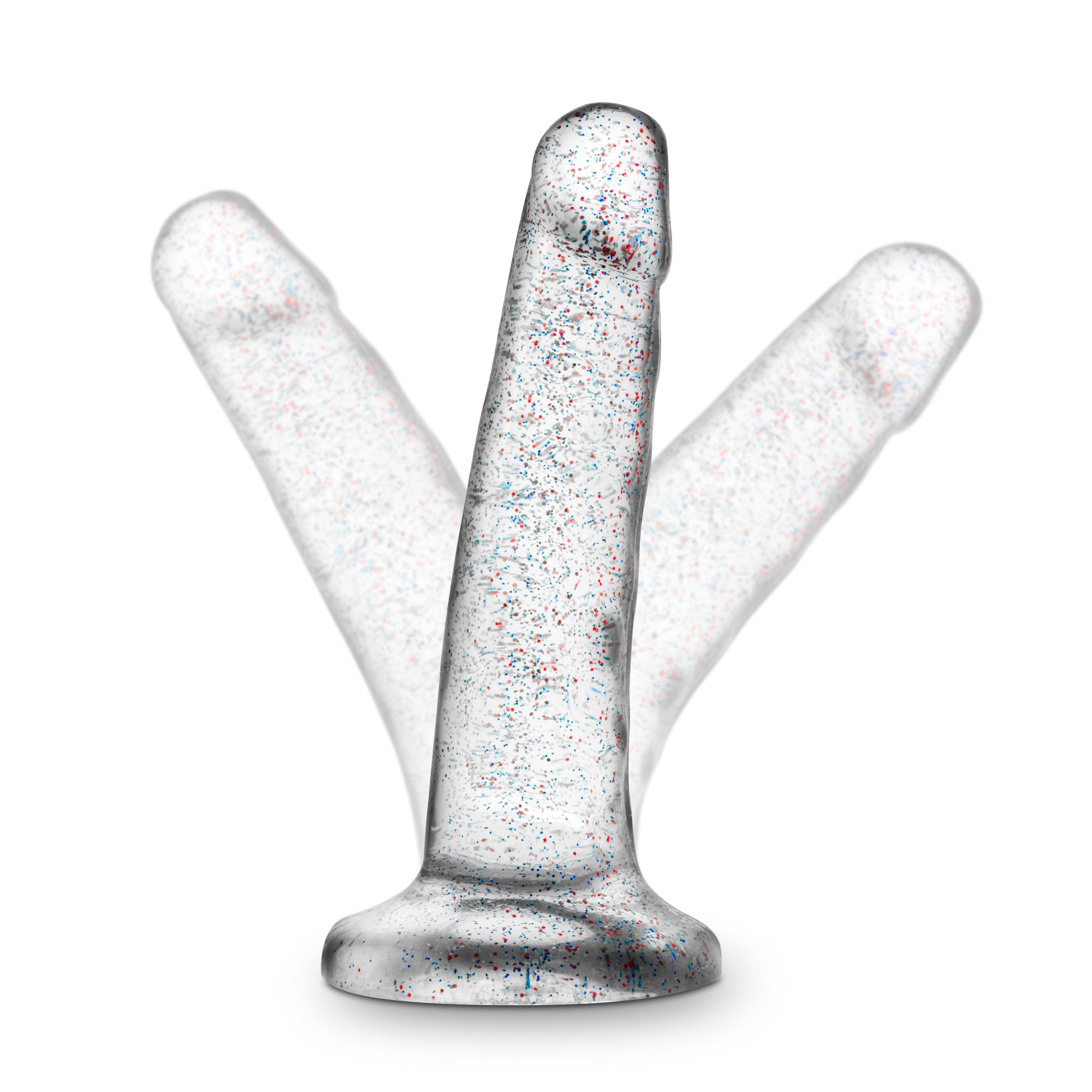 Naturally Yours Glitter Dong Clear 5.5 Inch Dildo DONGS