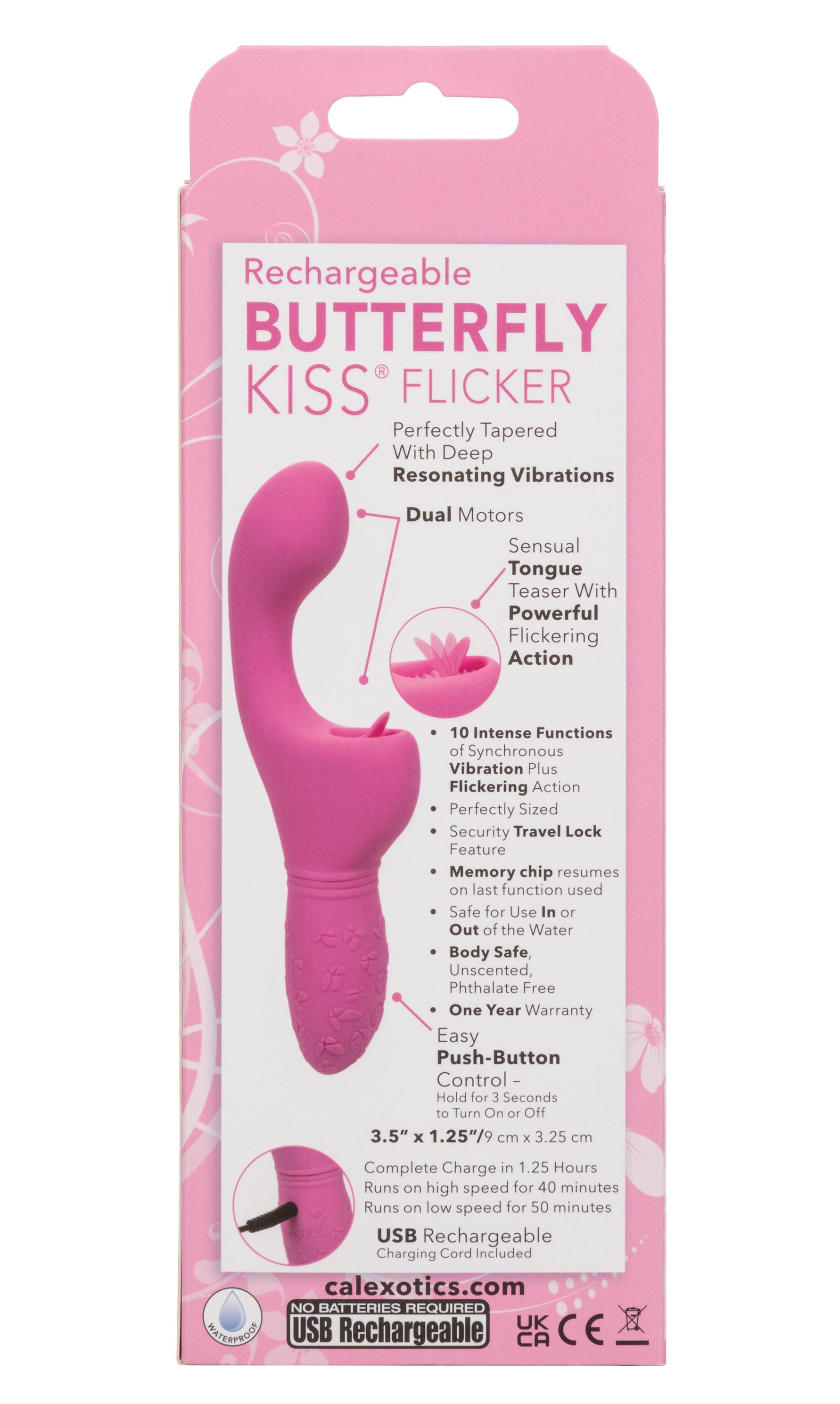 Rechargeable Butterfly Kiss Flicker - Blue VIBRATORS-RABBIT-MULTI