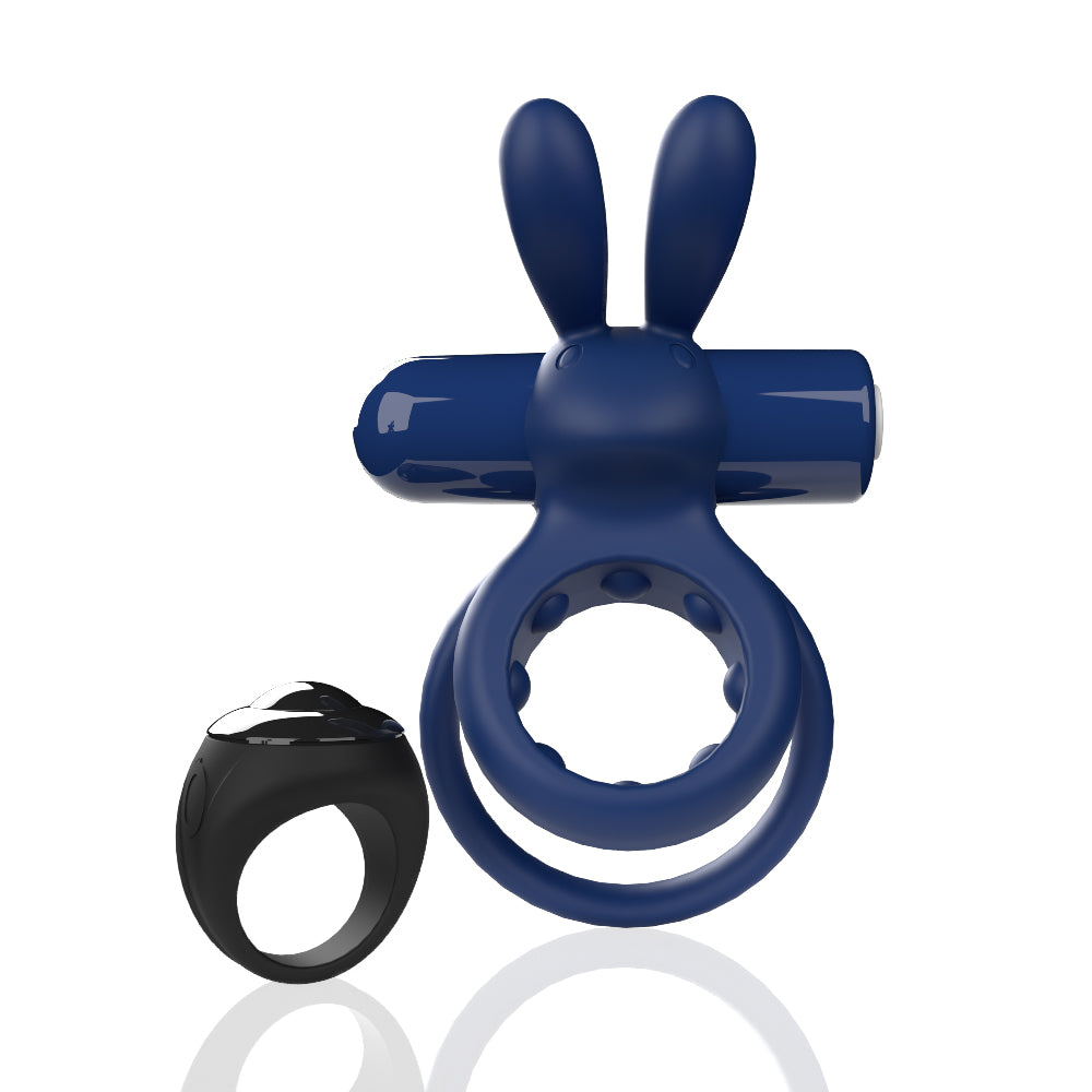 Screaming O Remote Controlled Ohare Vibrating Ring Blue – Deep Rumbling Vibrations Cock Rings Vibrating