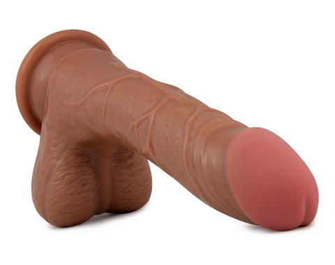 Blush X5 Grinder Dildo Latin with Suction Cup Base 8.5 Inch Dongs Realistic