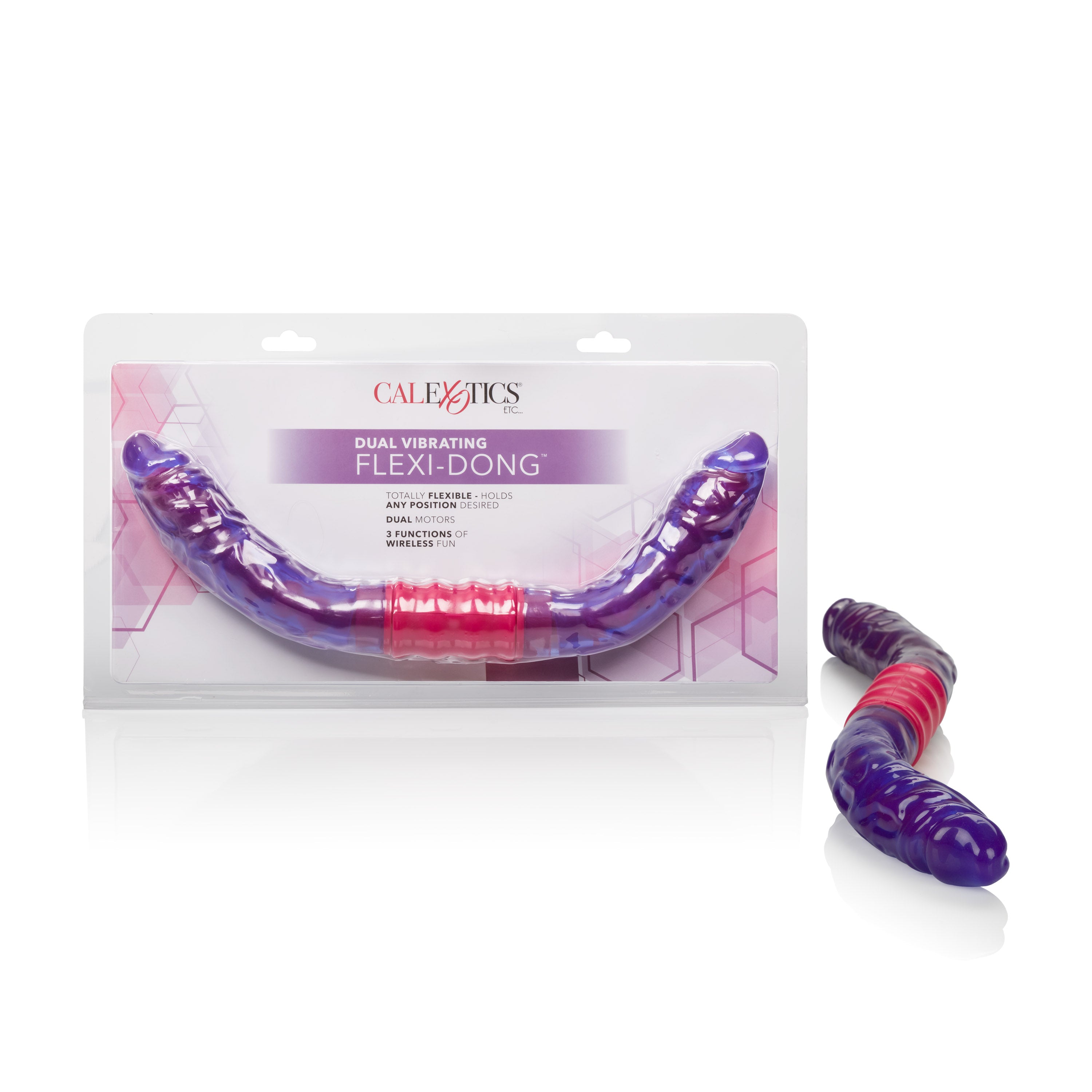Dual Vibrating Flexi Dong – Flexible Soft Jelly Double Vibrator > Dildos > Double Dildos