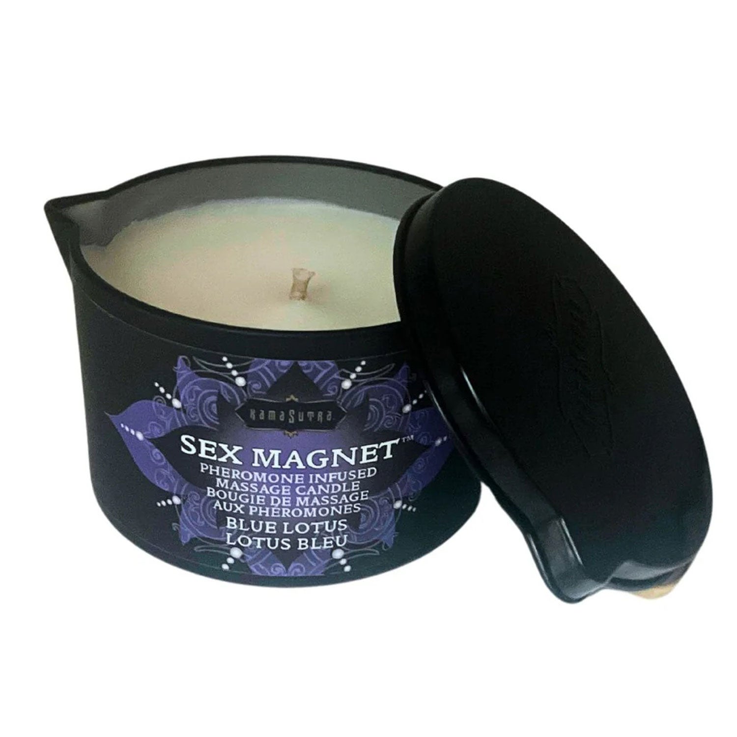 Blue Lotus Pheromone Massage Candle 6oz With Aphrodisiac Oil Default Title > Candles > Massage