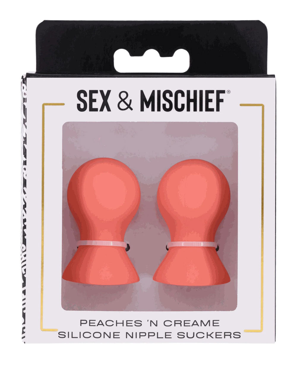 Peaches N Creame Silicone Nipple Suckers (Peach) – Body Safe Nipple Suckers Secondary image