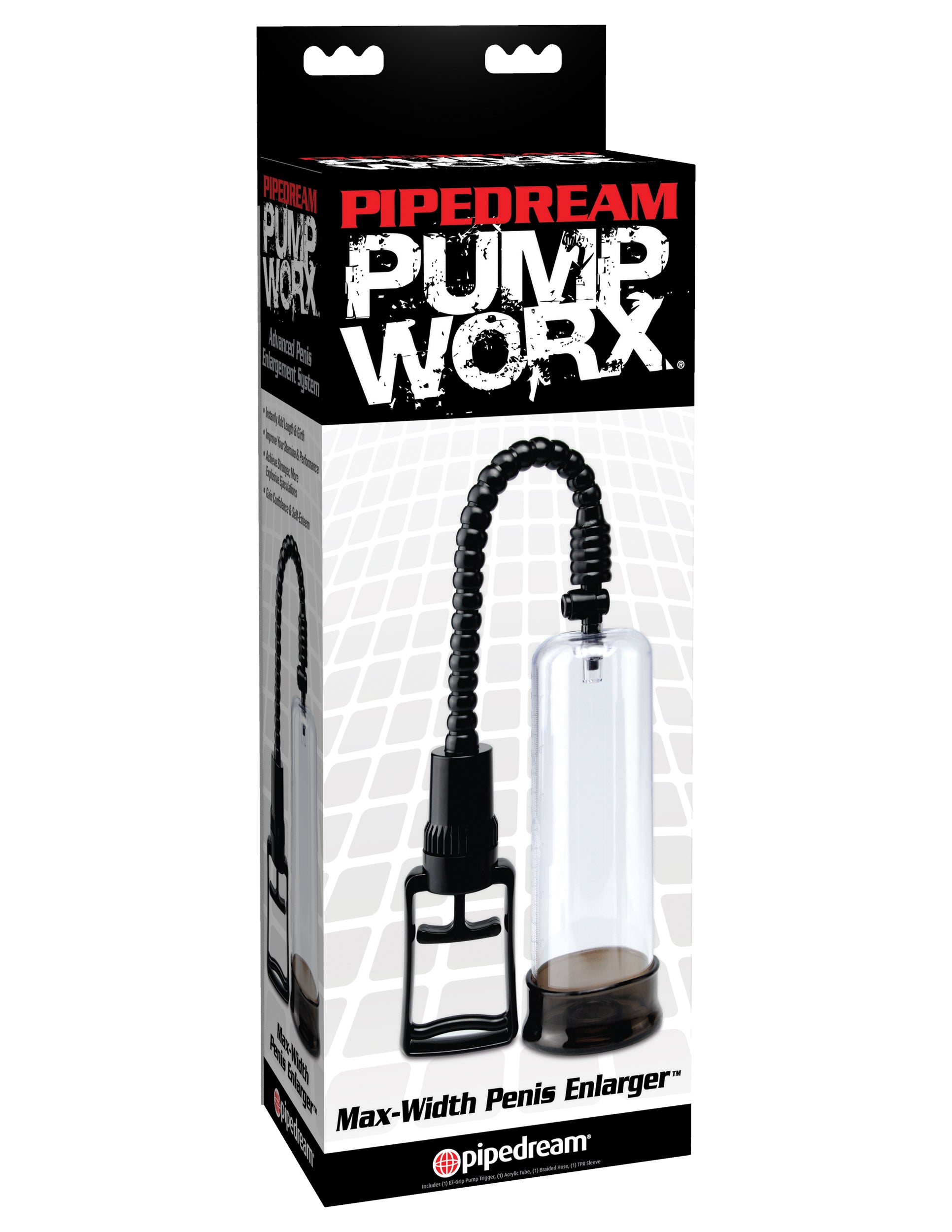 Pump Worx Max Width Penis Enlarger Black Penis Pump Clear Pumps