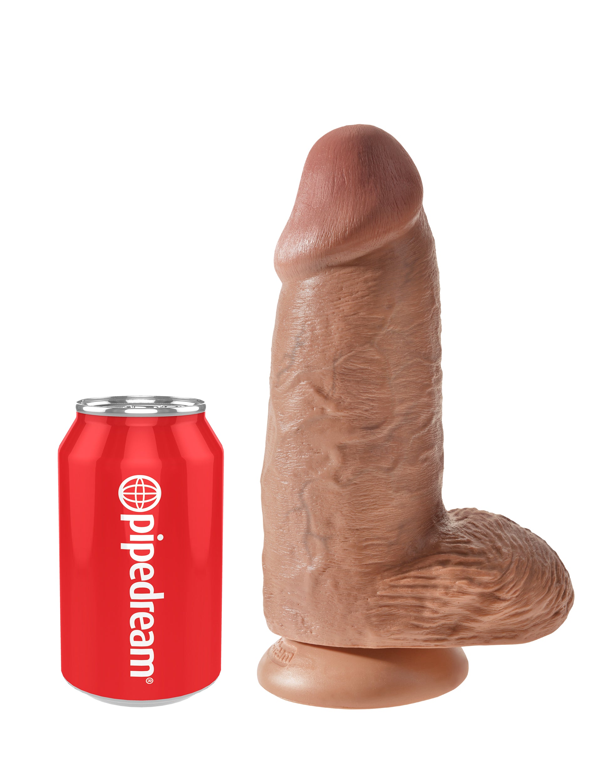 King Cock Chubby Tan Realistic Suction Mounted Dildo With Balls > Dildos > Oversized Toys