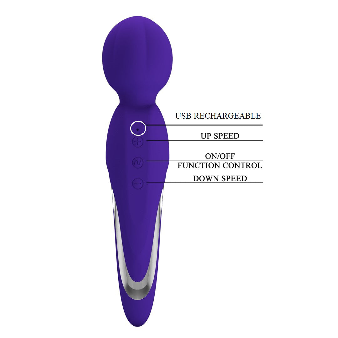 Walter Super Soft Silicone Wand Massager in Seafoam Color Purple > Sex Toys For Ladies > Wand Massagers and Attachments