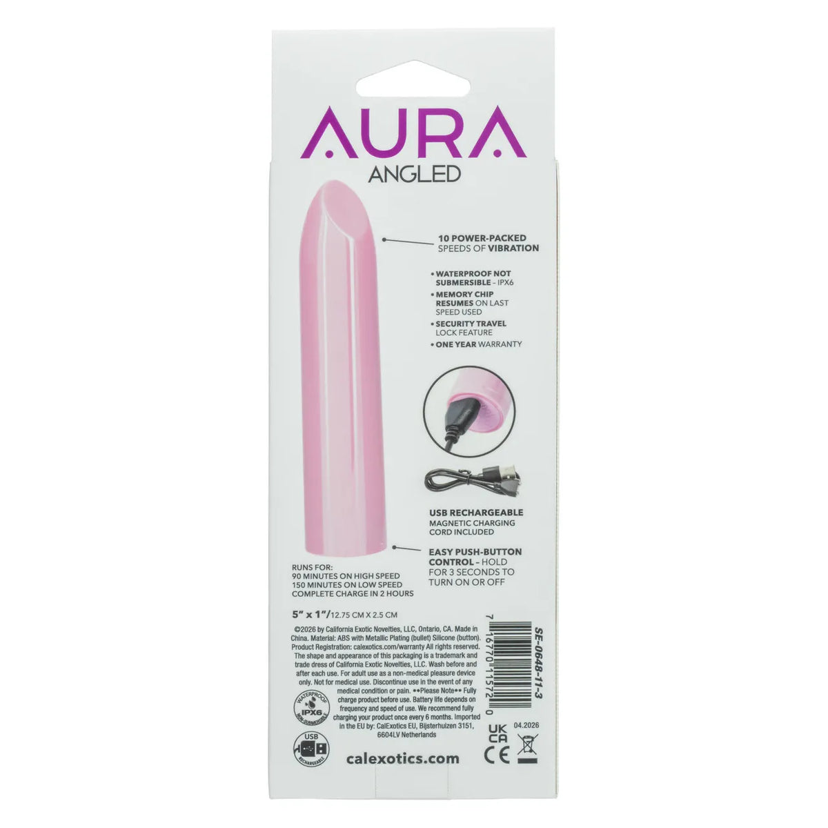 Aura Angled Stimulator – USB Rechargeable Waterproof Compact Vibrator > Vibrators > Mini Vibrators