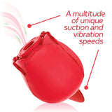 Icon Brands AIR PULSATION Red Wild Rose Sucking & Licking -  Air Pulse & Flicking Stimulator 847841017015