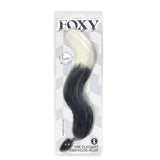 Icon Brands ANAL TOYS Grey  Foxy Fox Tail Silicone Butt Plug - Grey with White Tip - 46 cm Tail 847841014045