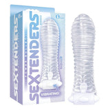 Icon Brands SLEEVES Clear Vibrating Sextenders Ribbed - (5'') Penis Sleeve 847841025102