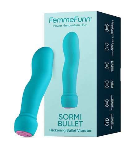 Sormi Flickering Bullet Vibrator with 11 Modes in Pink Silicone Finger Stimulator