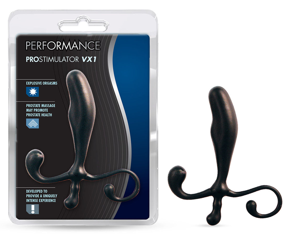 Vx1 Prostimulator Prostate Massager - Black Black Prostate Tools