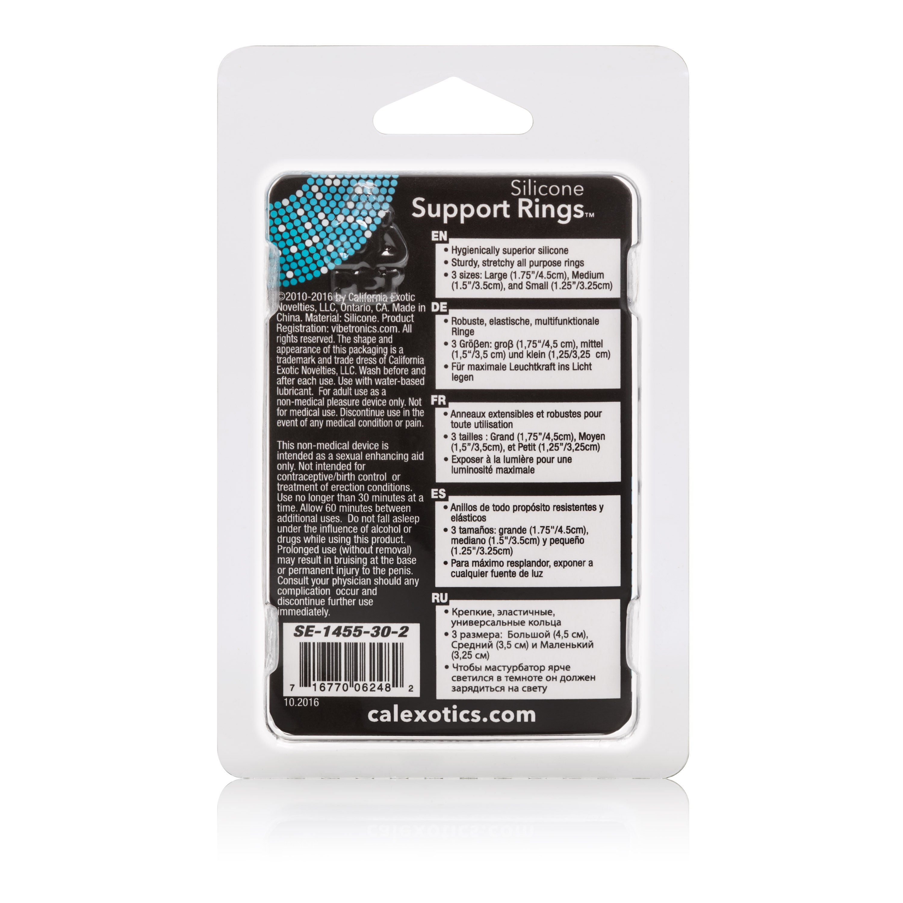CalExotics Silicone Support Rings Set – Stretchy Comfortable Black Cock Rings > Cock Ring > Sets