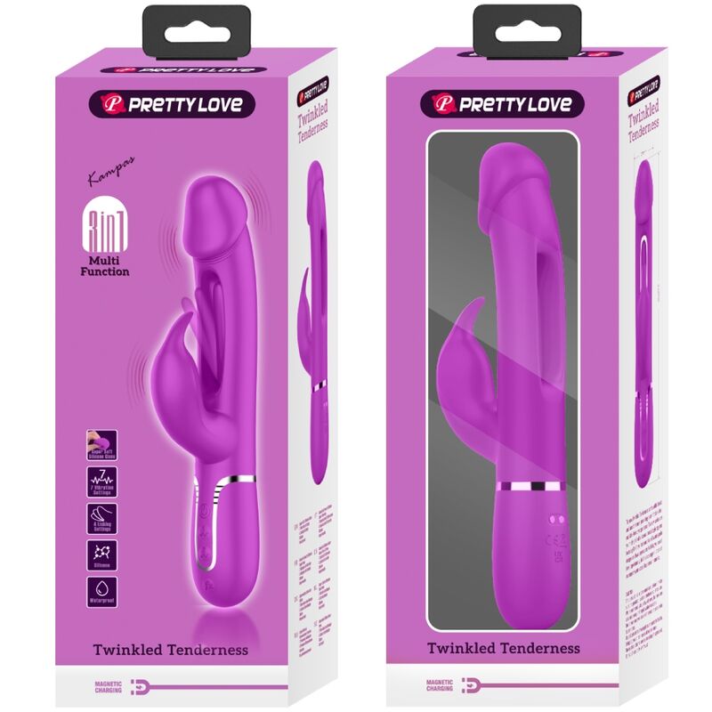 Pretty Love Twinkled Tenderness - Rechargeable Dual Motor Rabbit Vibrator Purple > Vibrators > Ladies > Rabbit
