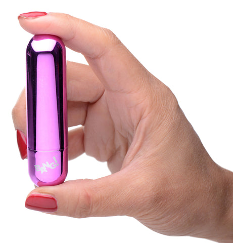 Bang 10X Rechargeable Vibrating Metallic Bullet Purple BULLETS